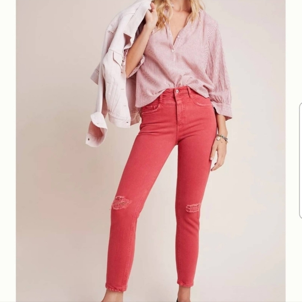 Pilcro And The Letterpress Anthropologie High-Rise Slim Jeans